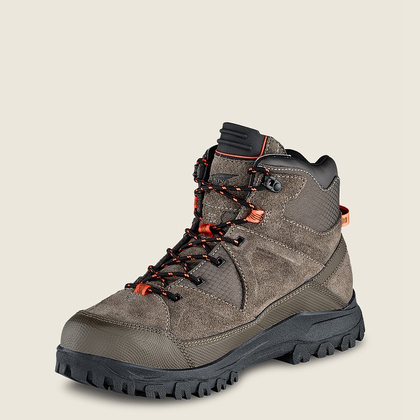 Red Wing Hiking Bot Erkek - Trbo - 5-Inch Waterproof Soft Toe - Gri Kahverengi - 95TQRBAWV